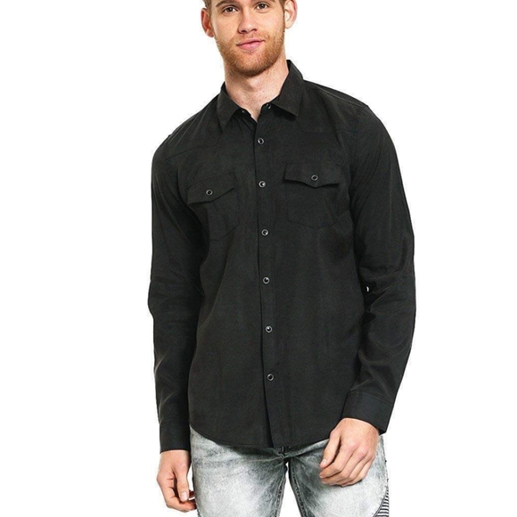New GUESS Sandwashed Western Button Up Shirt SZ M - Picture 1 of 4